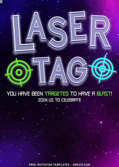 laser tag birthday invite|laser tag invite template free.